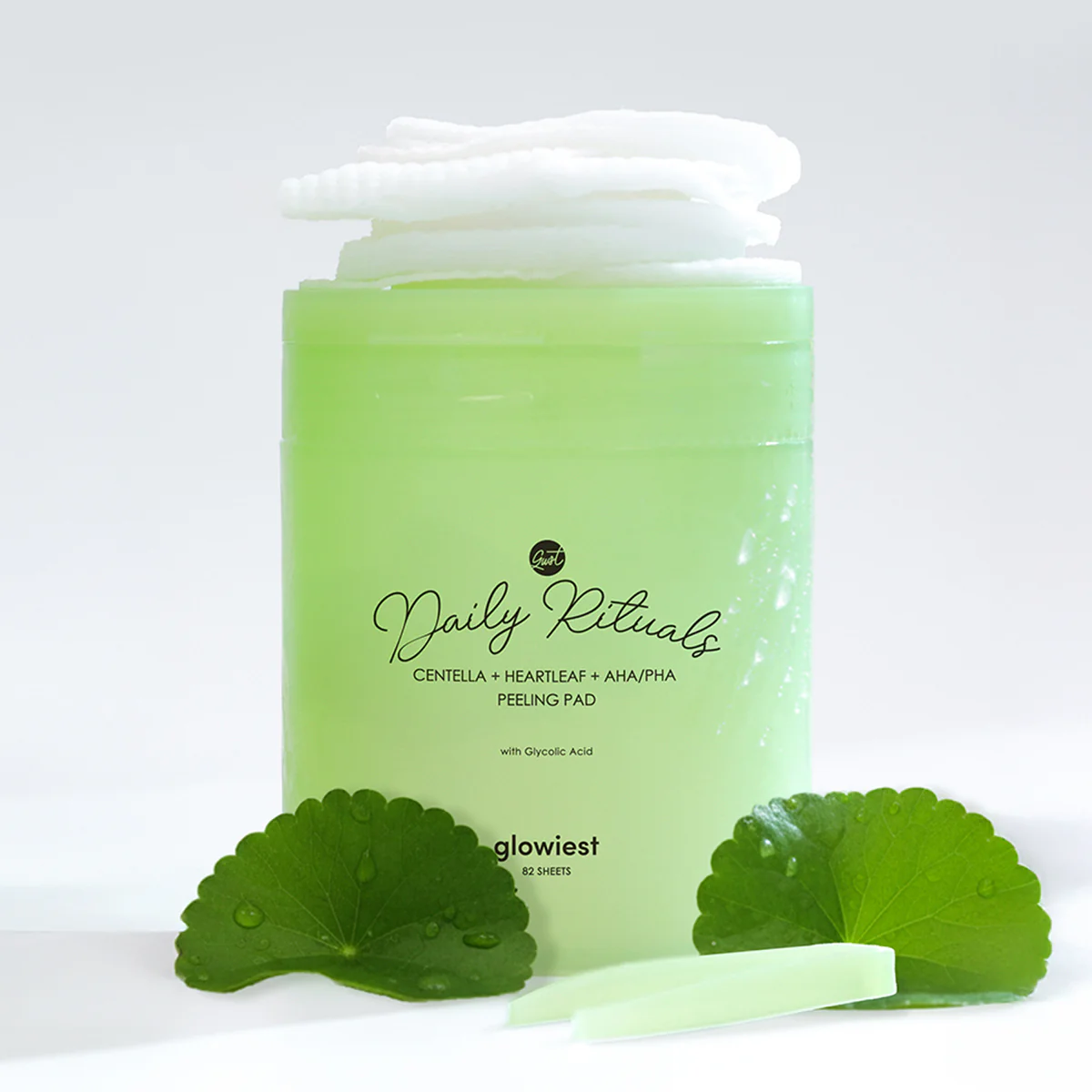 glowiest Daily Rituals Centella + Heartleaf + AHA/PHA Peeling Pad - Image 2