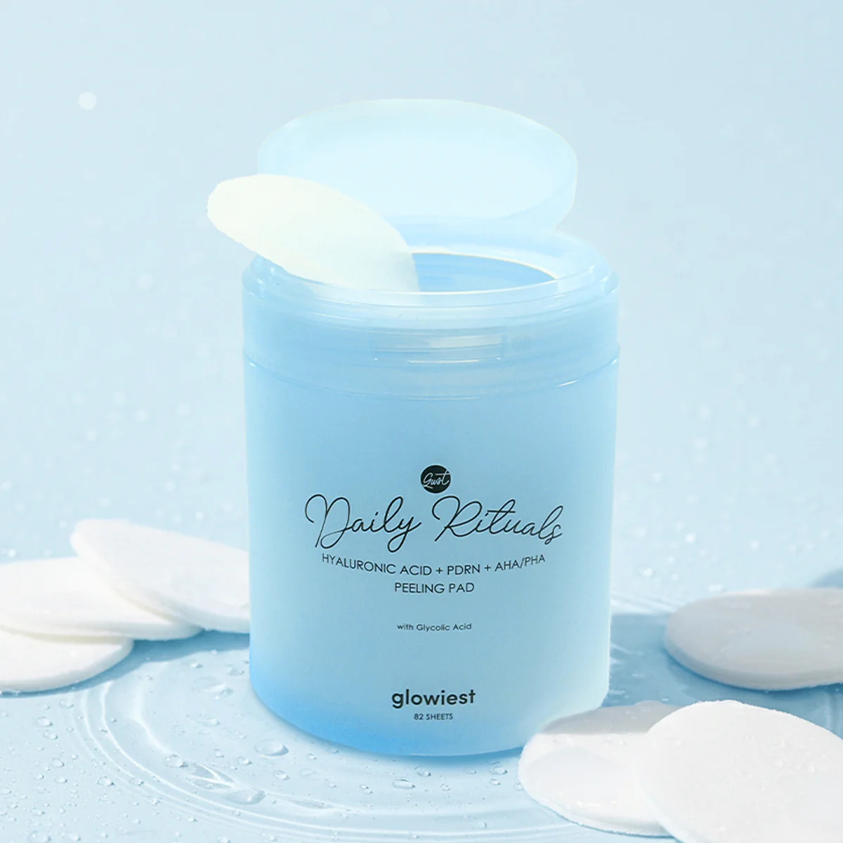 glowiest Daily Rituals Hyaluronic Acid + PDRN + AHA/PHA Peeling Pad - Image 2