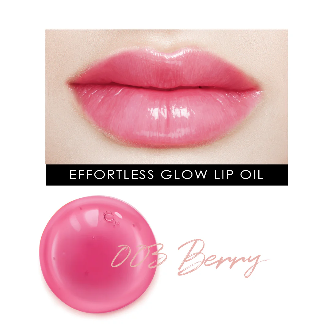glowiest Effortless Glow Lip Oil - 003 Berry (0.17 fl.oz.) l Set of 2 - Image 7