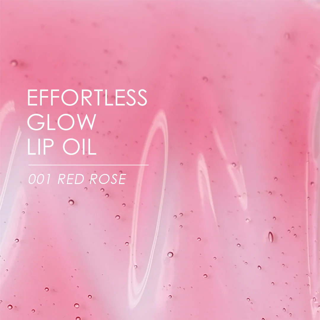 glowiest Effortless Glow Lip Oil - 001 Red Rose (0.17 fl.oz.) l Set of 2 - Image 3