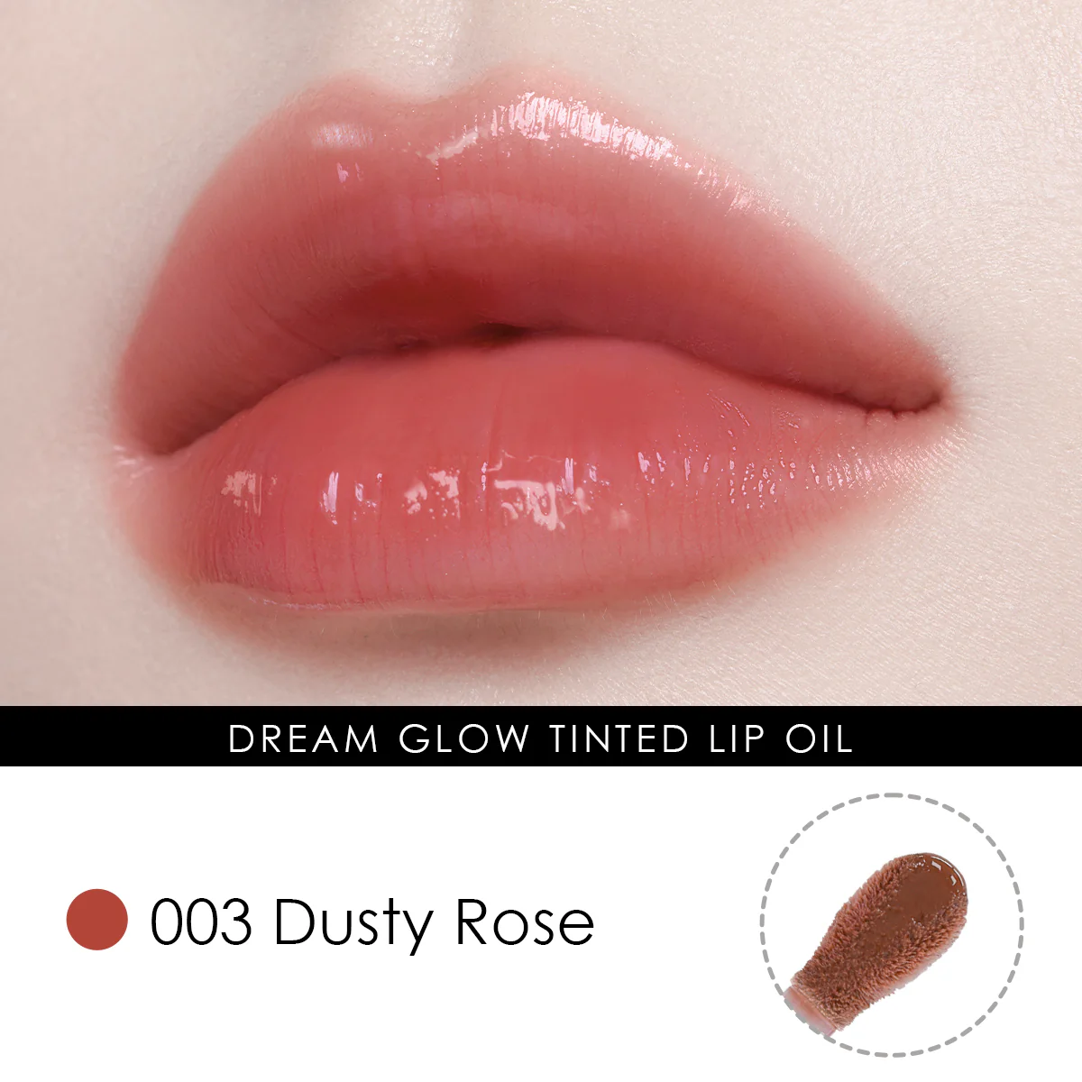 glowiest Dream Glow Tinted Lip Oil - 003 Dusty Rose - Image 3