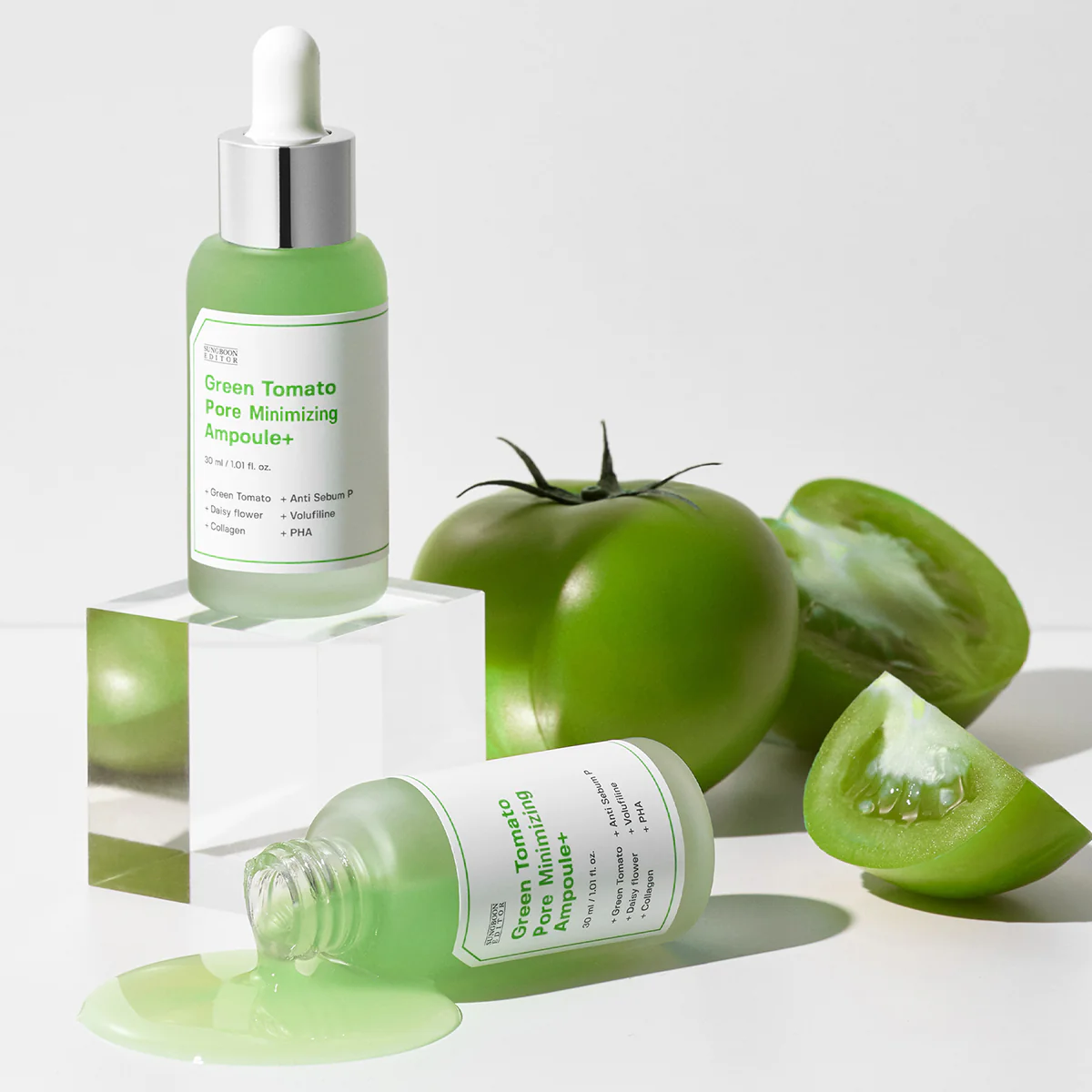 Sungboon Editor Green Tomato Pore Minimizing Ampoule Plus 30ml l Set of 2 - Image 4